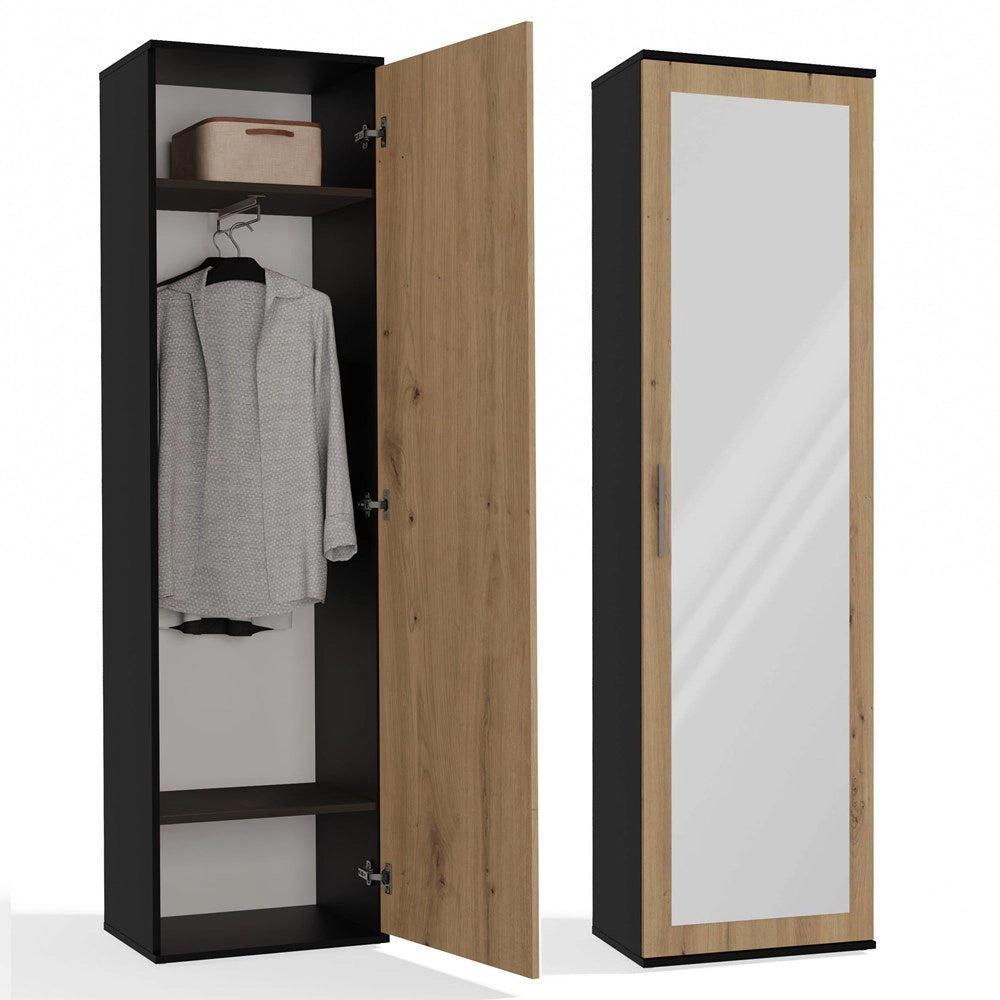 Armadio DUO antracite rovere artisan guardaroba