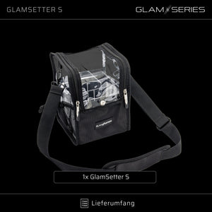 GlamSeries GlamSetter S Borsa per trucco 175 x 165 x 230 mm, beauty case trasparente con diverse opzioni di trasporto