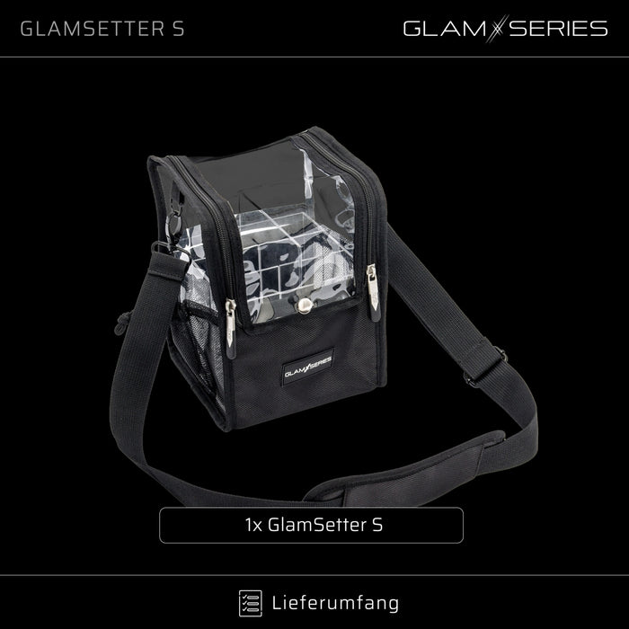 GlamSeries GlamSetter S Borsa per trucco 175 x 165 x 230 mm, beauty case trasparente con diverse opzioni di trasporto