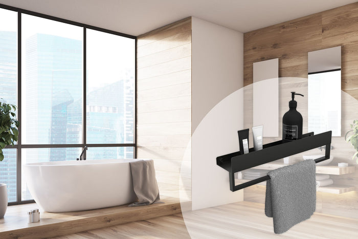 Mensola Da Bagno Sf01 45cm Black Matt
