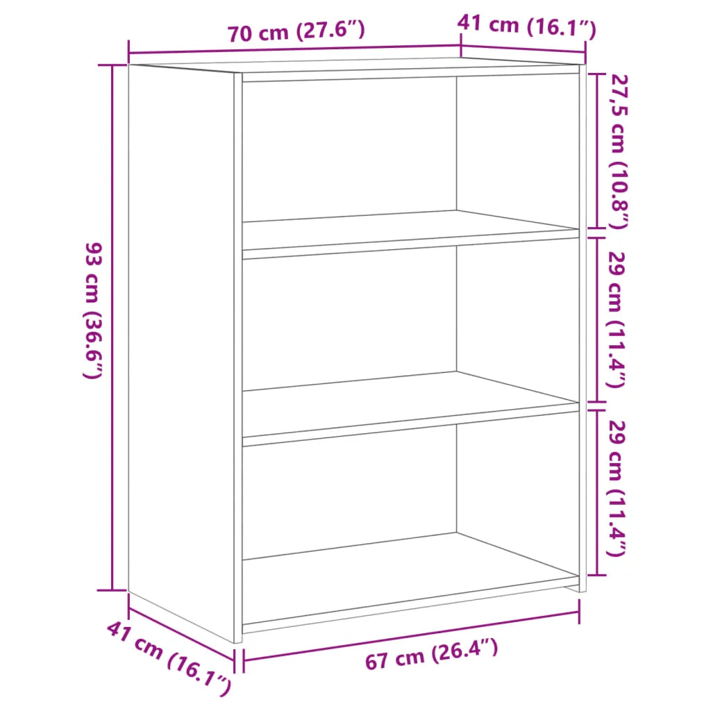 Buffet credenza cassettiera armadio mobile contenitore organizer per cucina soggiorno salotto 70 x 41 x 93 cm legno ingegnerizzato marrone 02_0031096