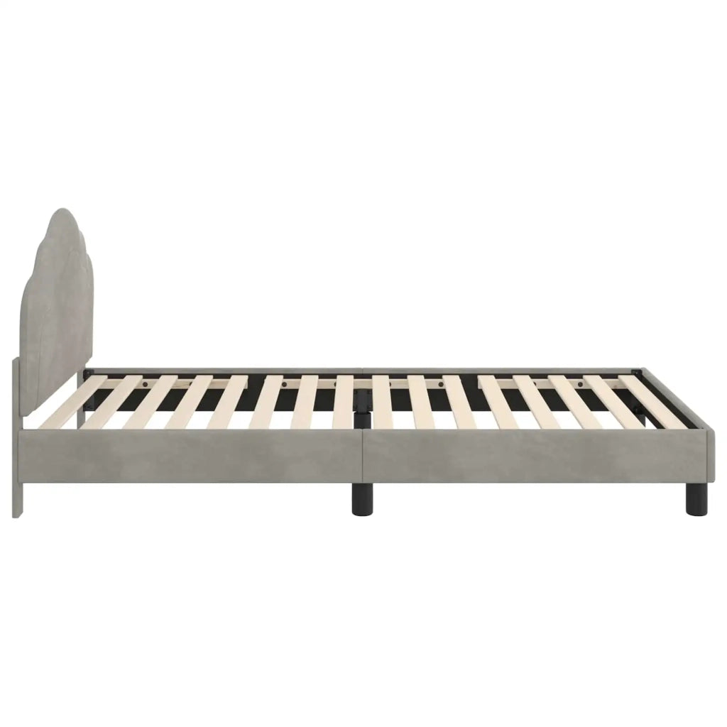 Struttura letto bambini con testata Grigio Chiaro 80 x 200 cm