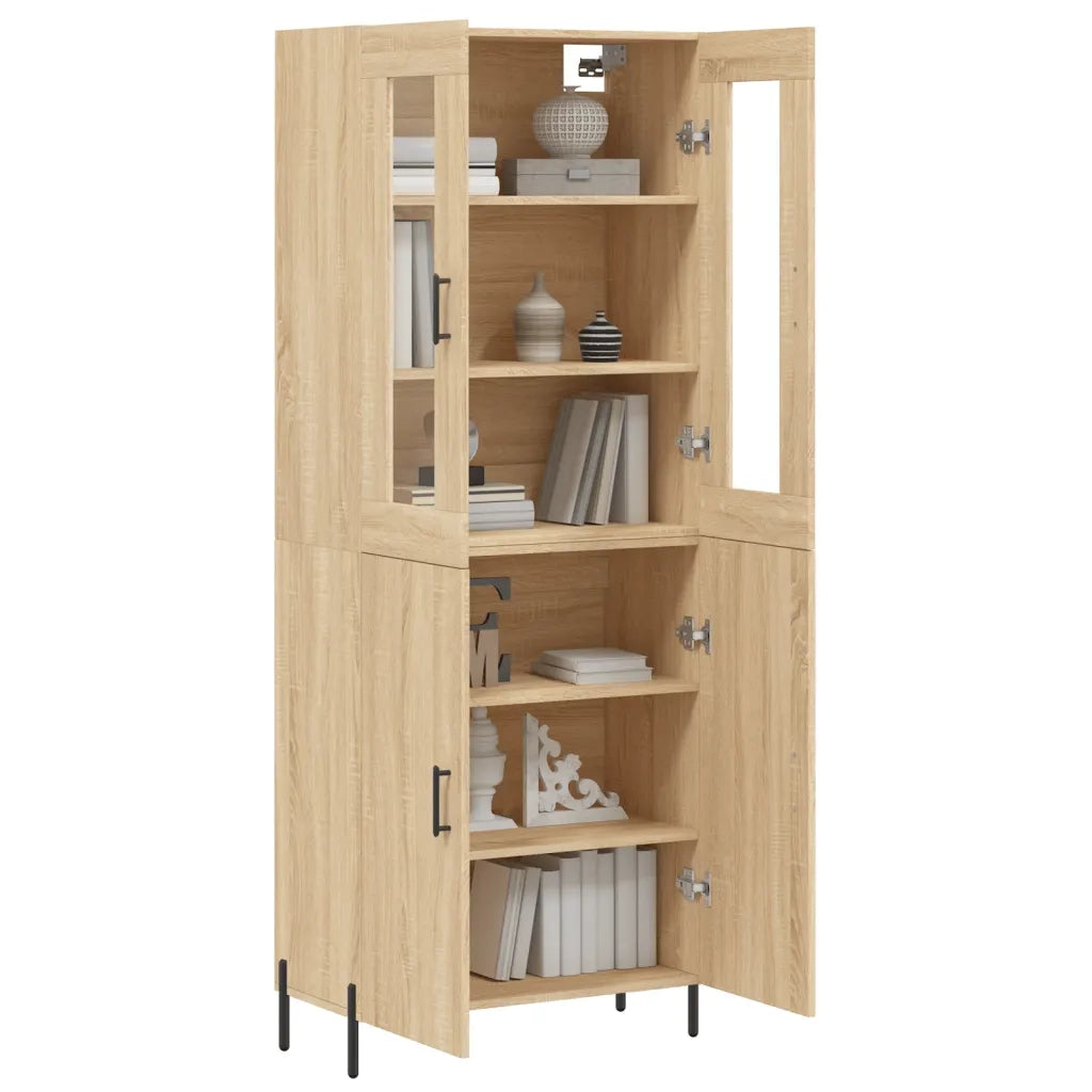 Credenza | Madia | Buffet da pranzo | Armadio da pranzo Rovere Sonoma 69,5x34x180 cm in Legno Multistrato
