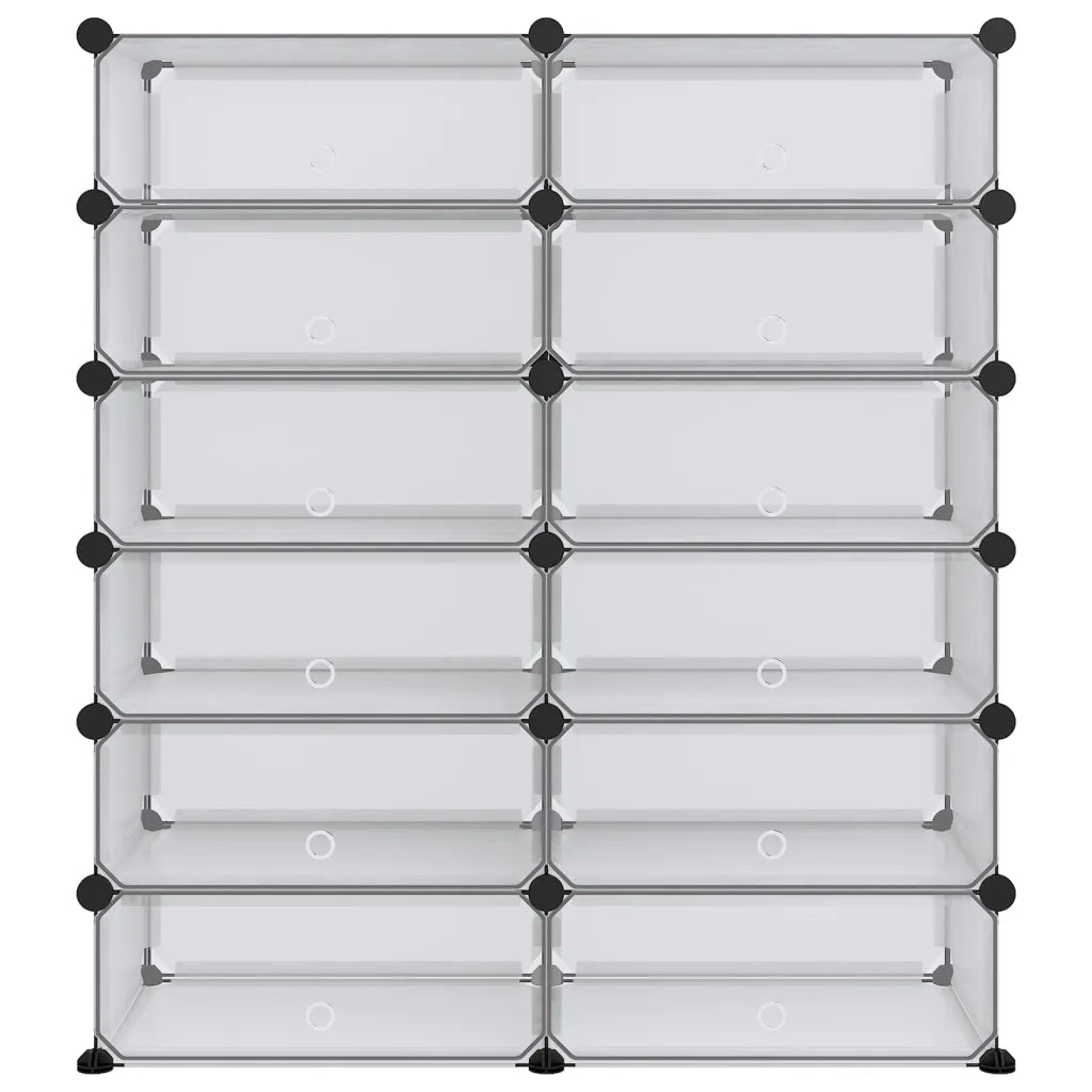 Scarpiera Trasparente 94,5x36,5x106 cm in PP cod mxl 42692