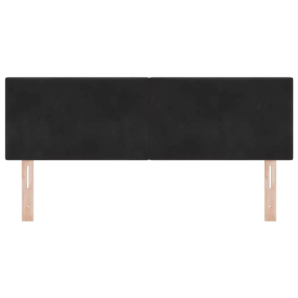 Testiera LED con strisce LED Nero 160 cm Velluto 3338144