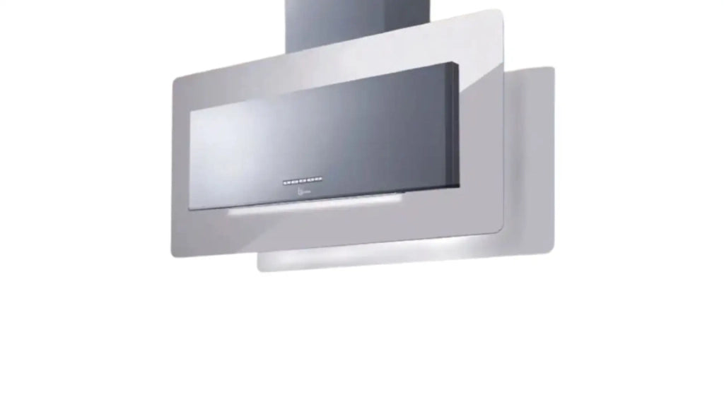 CAPPA TRISIA ISOLA cm 90x43 - Inox, vetro Bianco - 800 m3/h