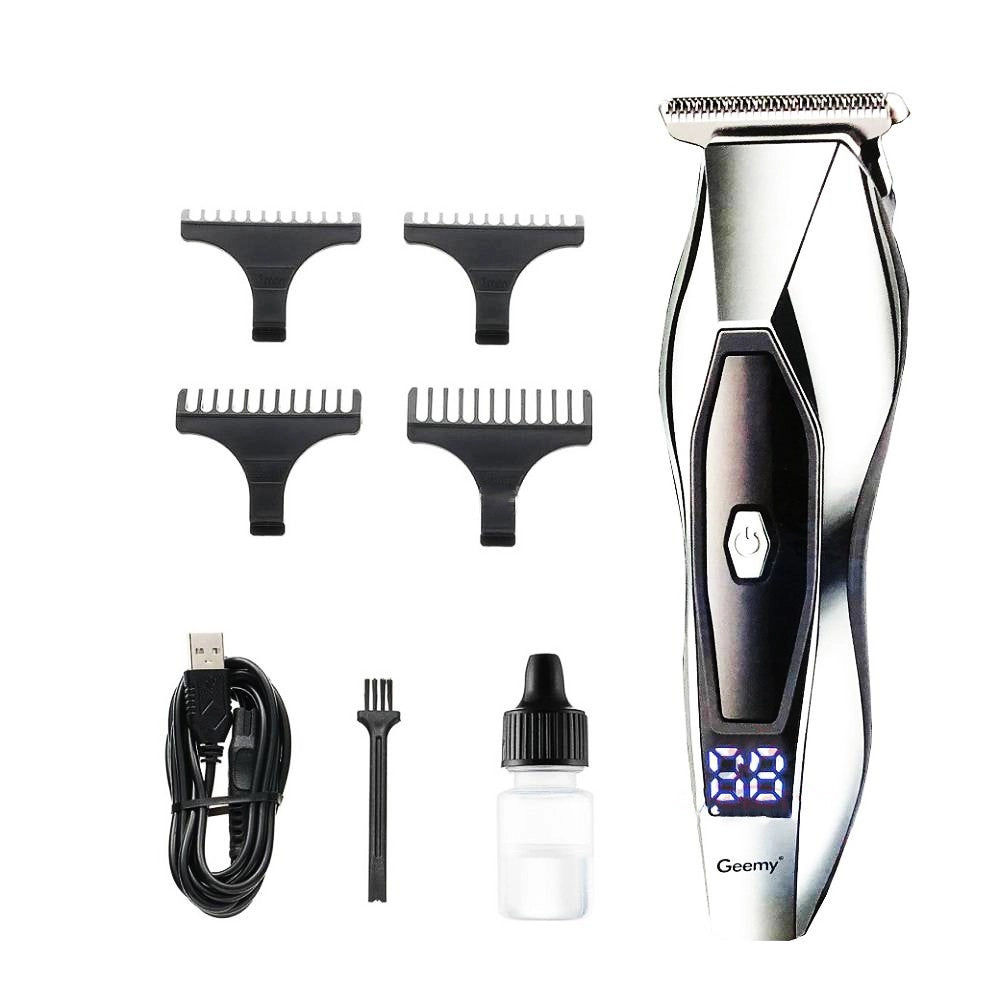 Trade Shop - Taglia Capelli Clipper Elettrico Professionale Ricaricabile Display Led Gm-6613 -