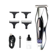 Trade Shop - Taglia Capelli Clipper Elettrico Professionale Ricaricabile Display Led Gm-6613 -