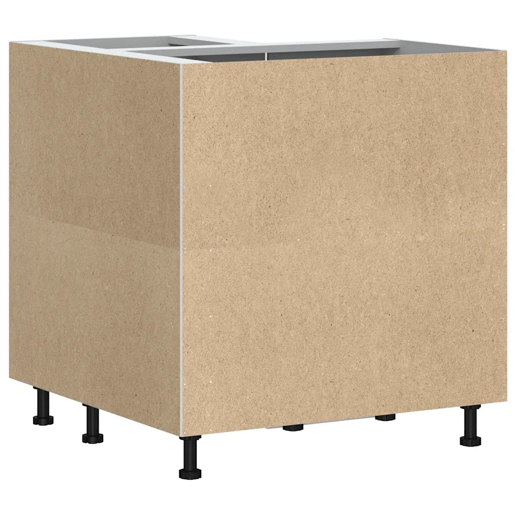 Mobile Base ad Angolo Cucina Kalmar Bianco Lucido in Truciolato