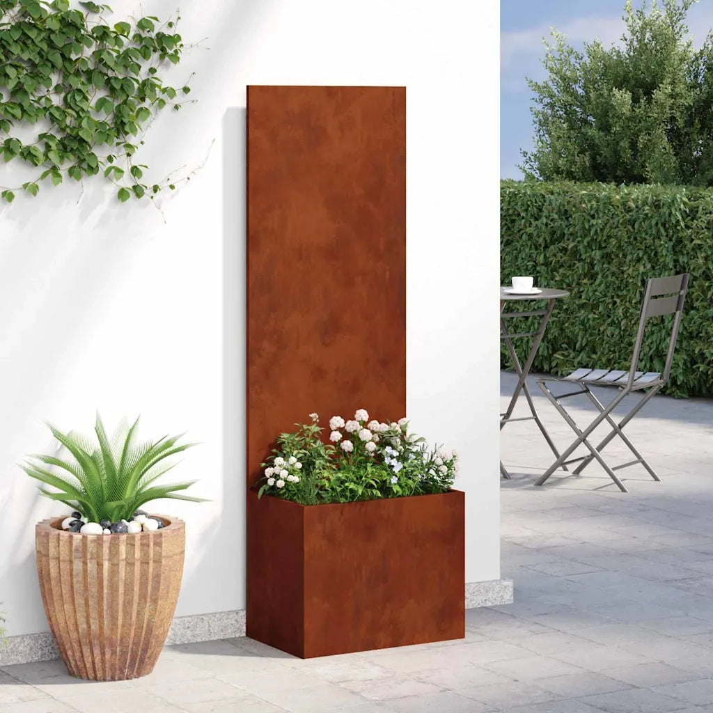 vidaXL Schermo per privacy in giardino Traforo Ruggine 50 x 140 cm
