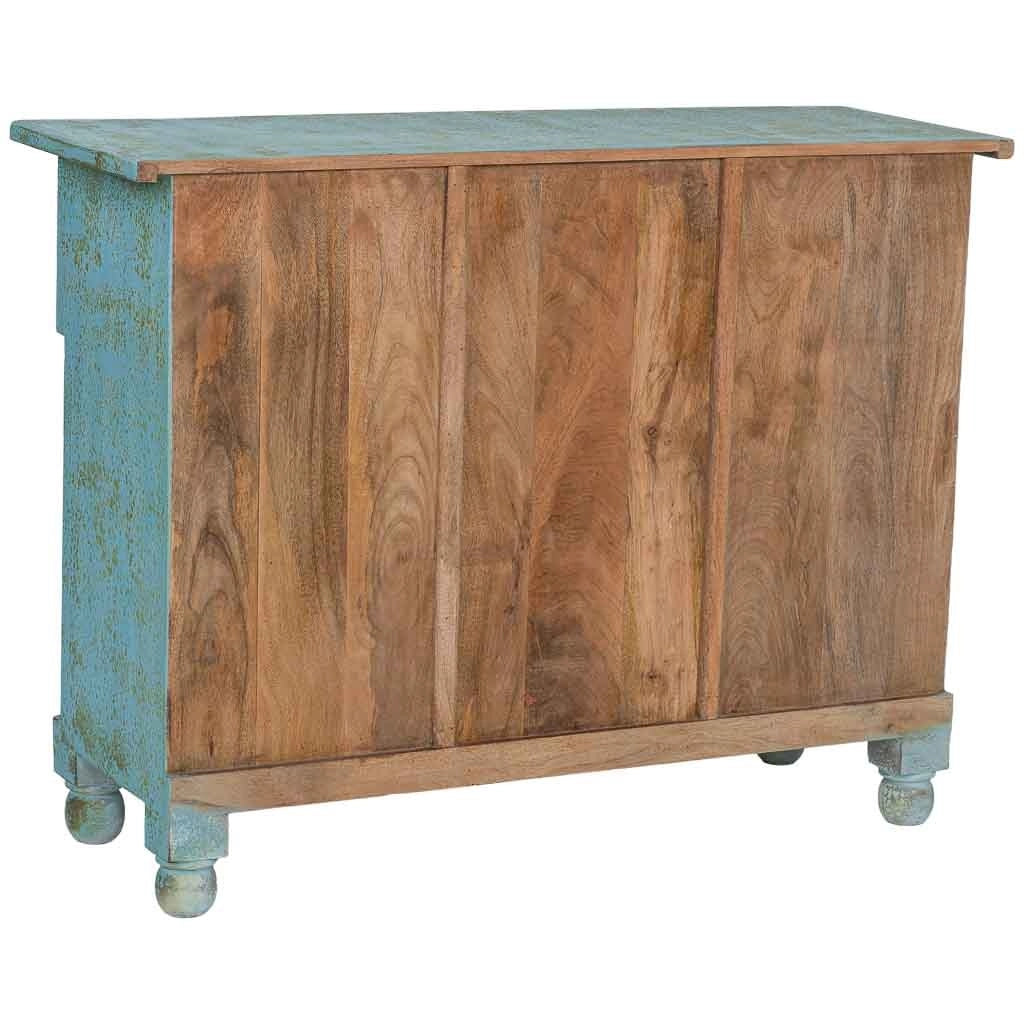 Credenza in legno blu 120x40x90 cm