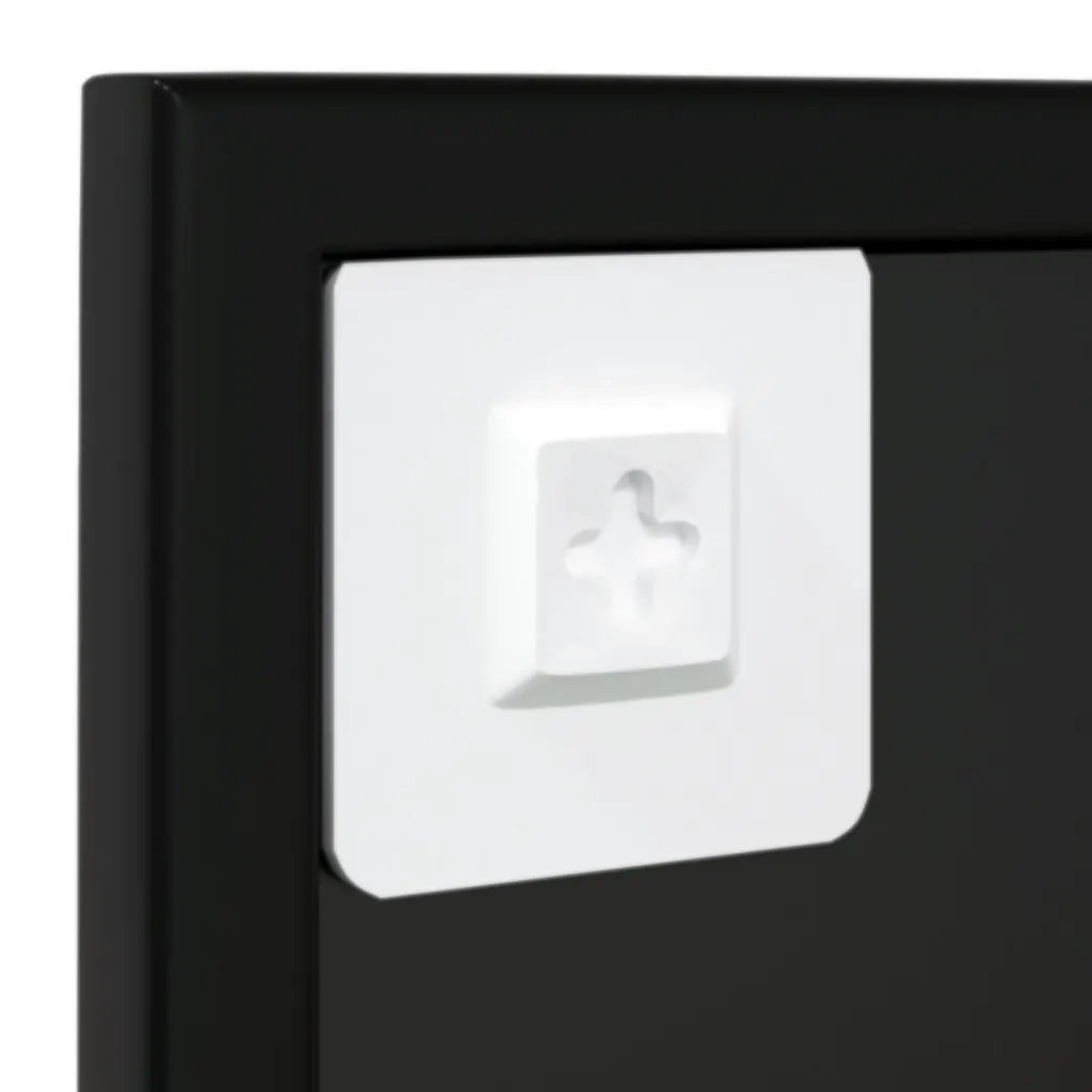 Specchio da Parete-Specchio a Muro-Specchio Decorativo Nero 80x40 cm in Metallo