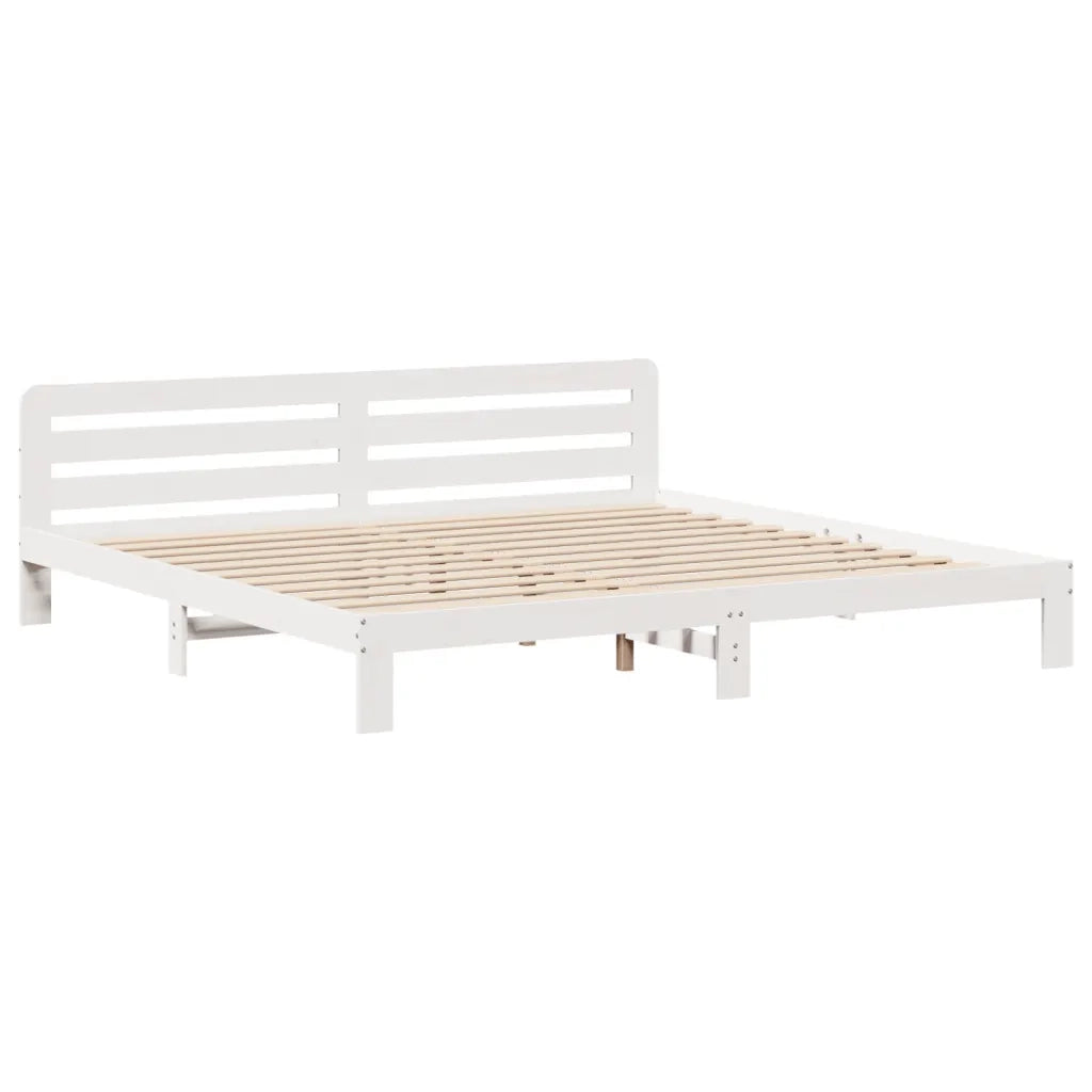 vidaXL Letto senza Materasso Bianco 180x200 cm Legno Massello di Pino