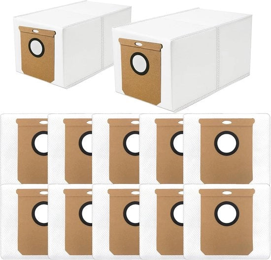 Set di sacchi a spazzatura - 12 pezzi - Adatto per robot aspirapolvere Eufy L60 SES / L50 SES - Accessori per sacchi a spazzatura - Ricambio