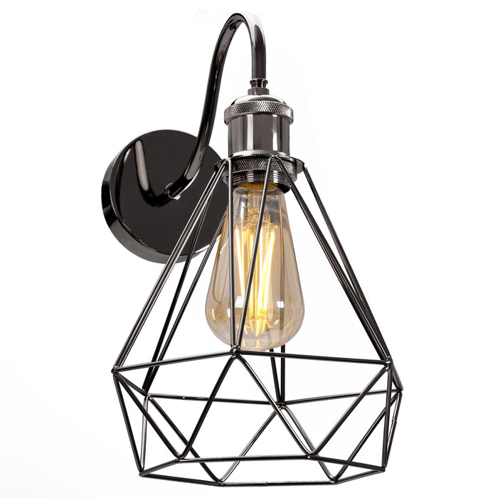 Lampada Da Muro Loft Black Chrome 392230