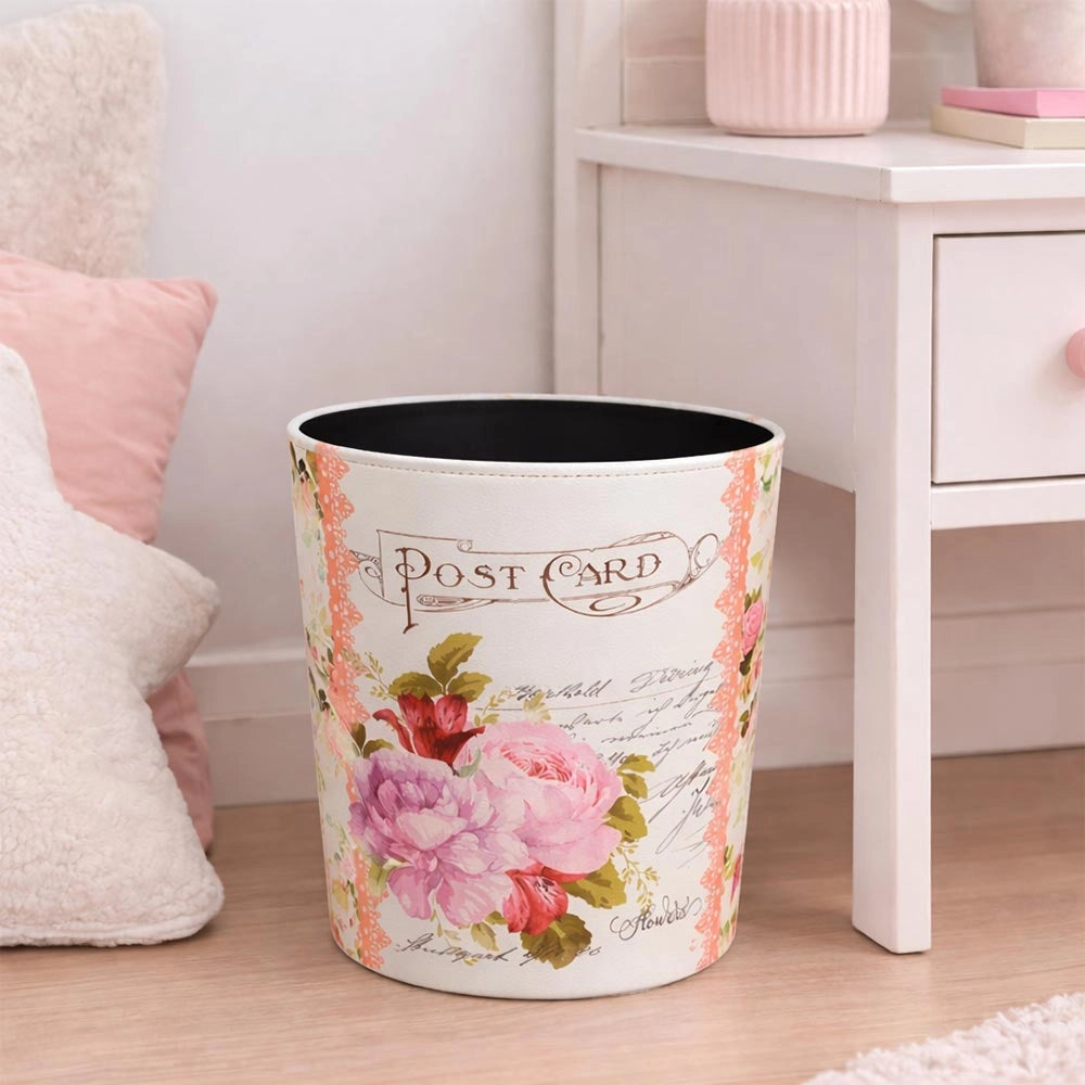 Vaso caspò portapiante cestino in plastica fantasia floreale cm 27 x 20 x h 27