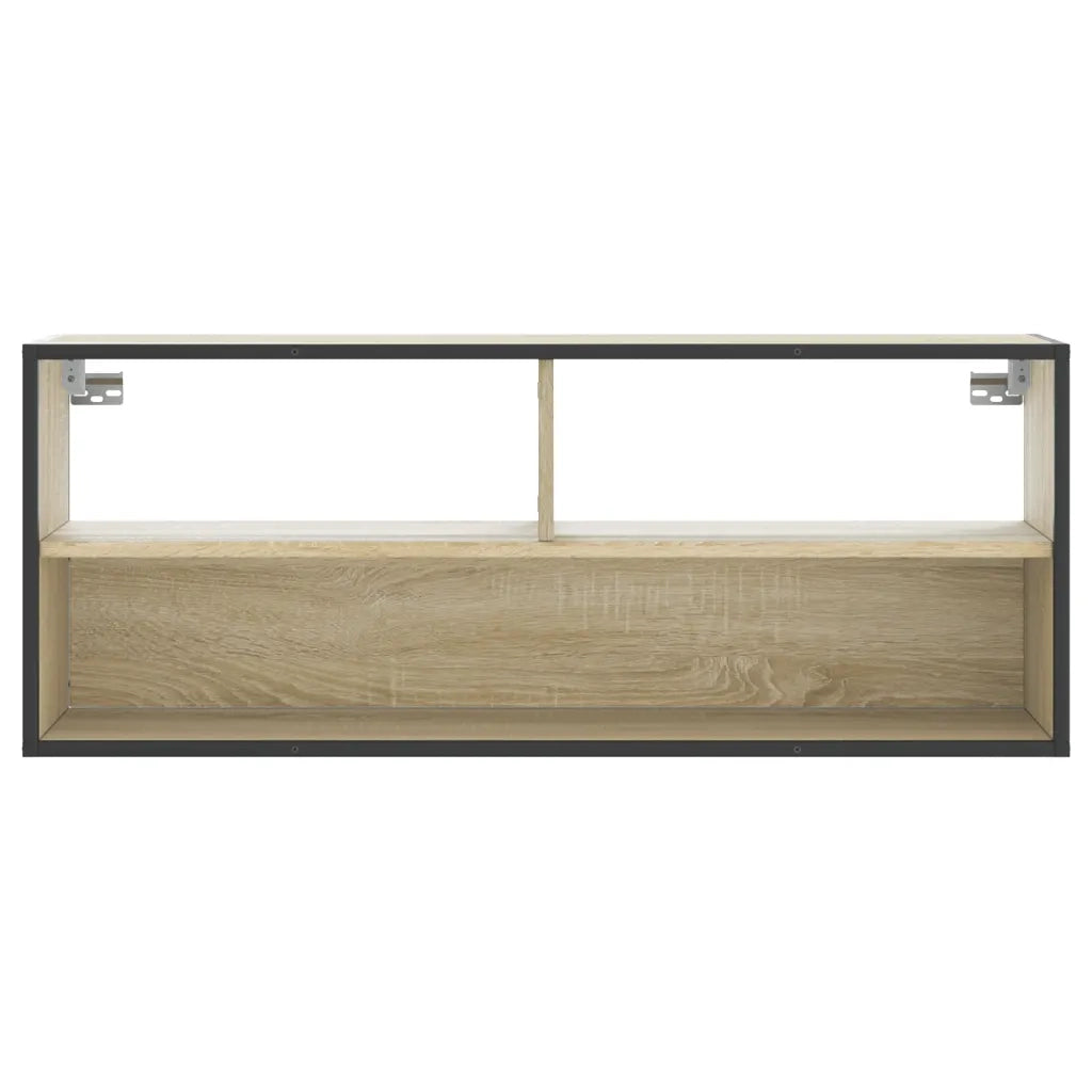 Mobile TV Rovere Sonoma 100x31x39,5cm Legno Multistrato Metallo 848935