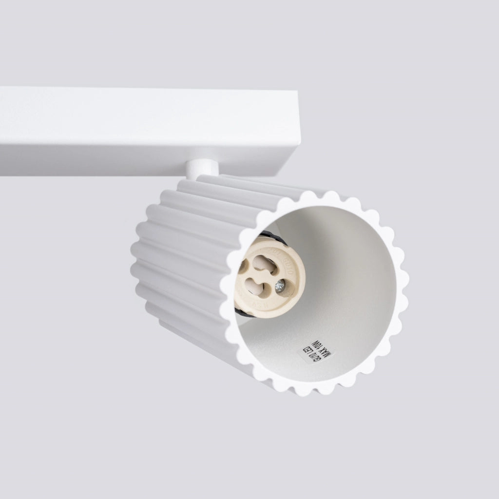 Plafoniera barra bianca 117cm 6 faretti GU10 Pure Lume