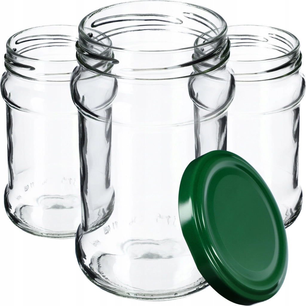 Barattoli KADAX Seno 315 ml 50 pezzi 66 mm + coperchi verdi