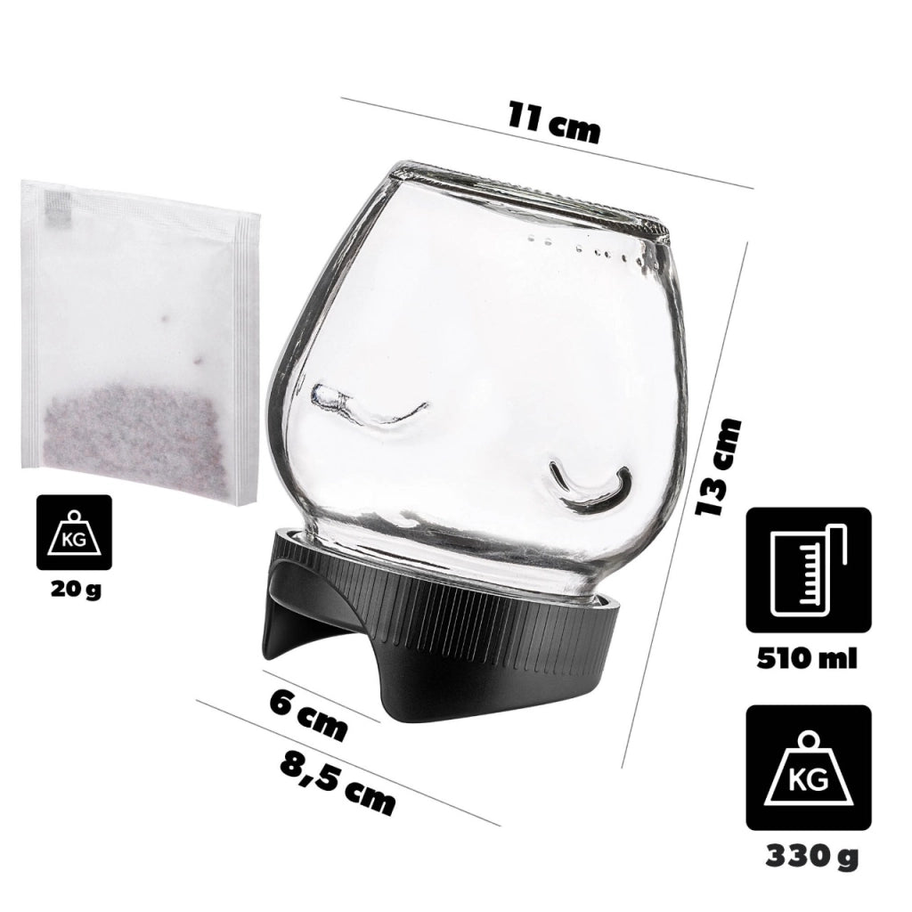 KADAX Zestaw Słój Amfora fi82 580ml 5802-9 + Plastikowa zakrętka do słoików fi82, kiełkownica K17500