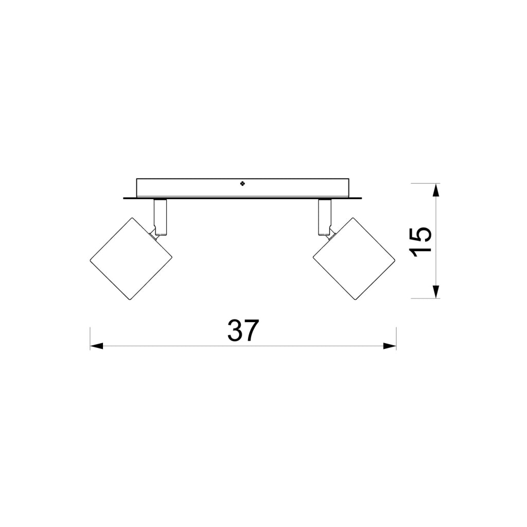 Barra soffitto orientabile 2xGU10 beige Demia Luminex