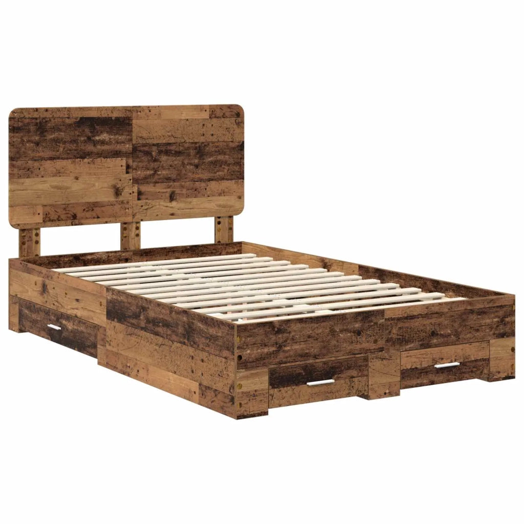 Struttura del letto con testiera Legno vecchio 120 x 190 cm 3412817