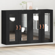 Armadi a muro 2 pezzi Rovere nero 69,5x34x90 cm Legno ingegnerizzato