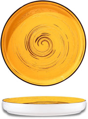 Piatti Gourmet a Spirale con Forma Originale | Design Moderno | Sicuri | Durabili | Resistenti alle Macchie | Lisci a Mano | Diametro 28 cm