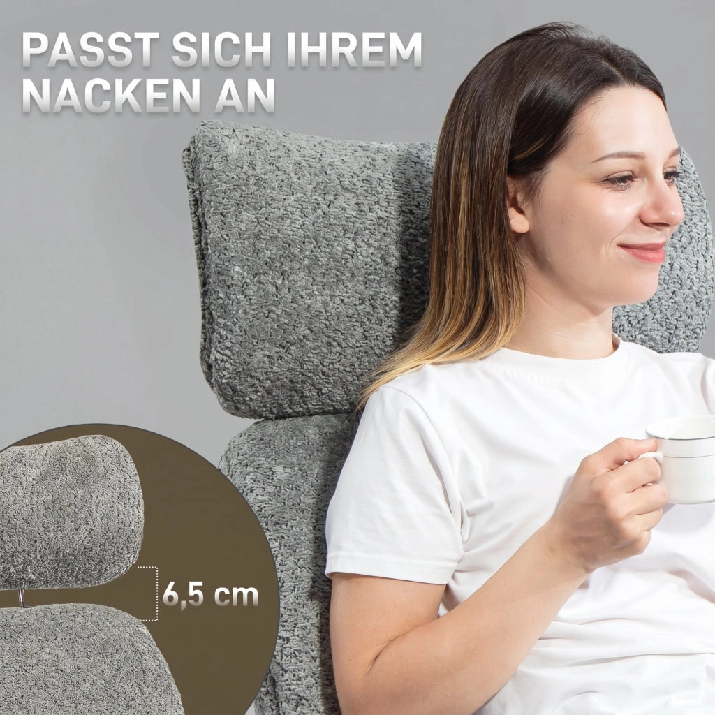 Sedia da ufficio ergonomica con poggiatesta regolabile ¨C zephmum ¨C Grigio scuro