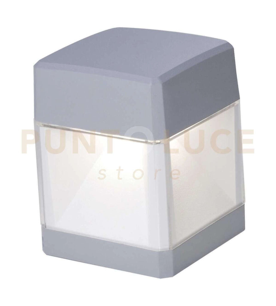 LODI APPLIQUE 1 LUCE GRIGIO IP55 ATTACCO GX53 LED 10W LAMPADINA INCLUSA