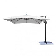 Ombrellone da Giardino con Led Pitagora 3x4 m in Alluminio Antracite Telo Grigio