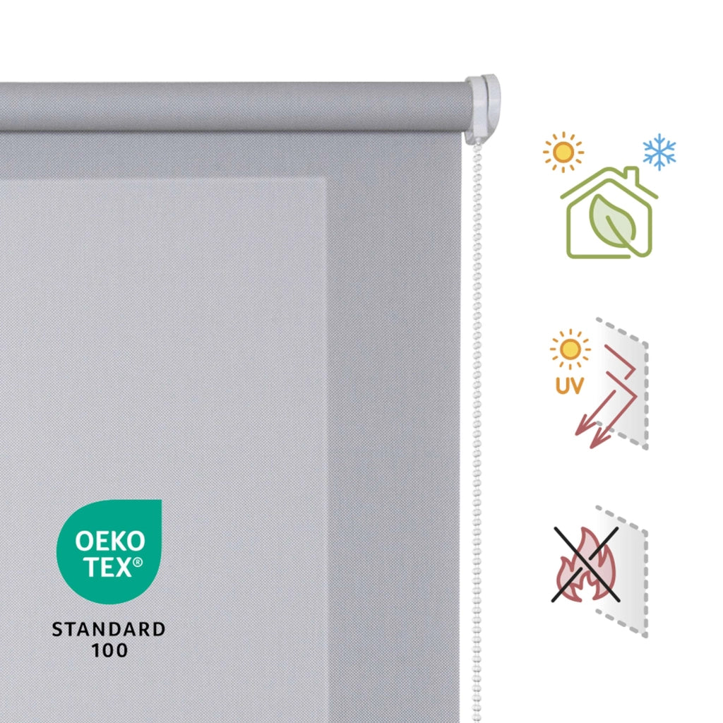 Tenda a Rullo Screen resistente e isolamento termico Grigio 100x180 cm