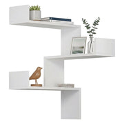 Mensola Edna, Scaffale, Ripiano a muro, Scaffalatura multiuso, 60x60h90 cm, Bianco