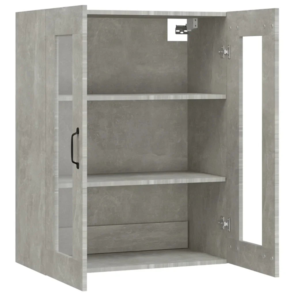 Mobile contenitore a parete pratico e dal design moderno 69 x 34 x 90 cm in legno grigio cemento 02_0048026