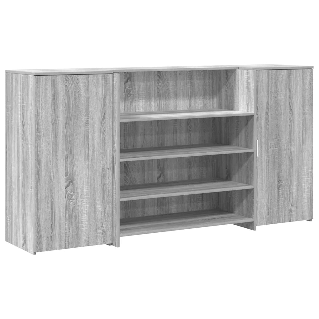 Banco Reception Grigio Sonoma 200x50x103,5 cm Legno Multistrato 3324183