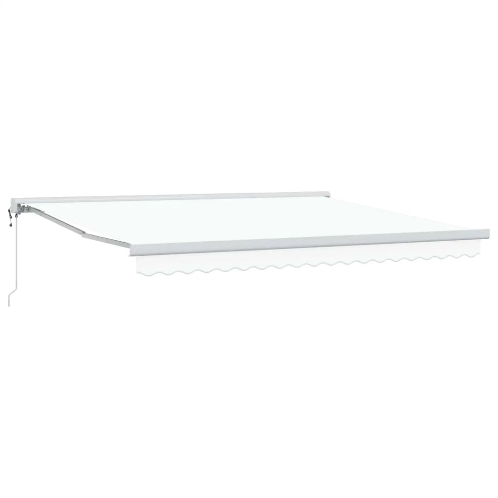 Tenda Retrattile Bianco 400 × 300 cm Tessuto e Metallo 3330635