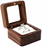 Scatola per anelli in legno - Matrimonio - Proposta - Scatola per gioielli - Sposalizio - Scatola per orecchini - Scatola per anelli in legno lussuosa