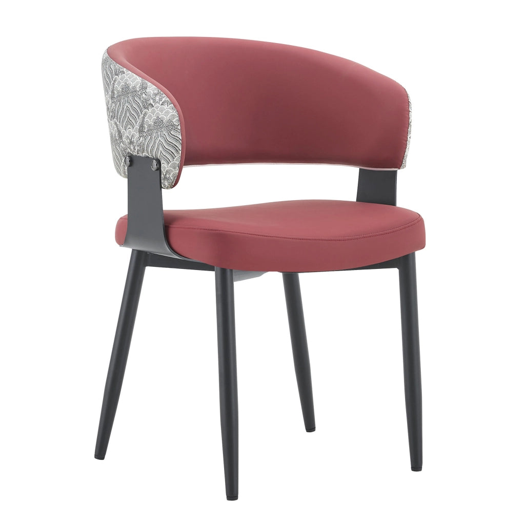 Sedia 96x59.5x40 cm con braccioli; schienale ergonomico in PU rosso