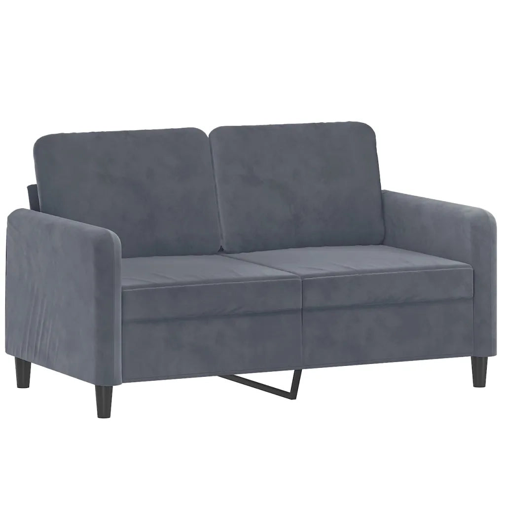 Set di Divani 2 pz con Cuscini Grigio Scuro in Velluto 3201995