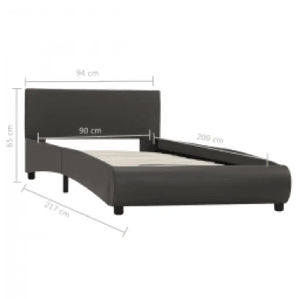 Giroletto con LED Grigio in Similpelle 90x200 cm  cod mxl 59591