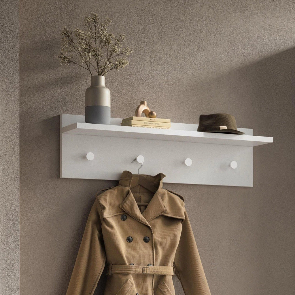 Eryngium, Appendiabiti 4 Ganci Made in Italy, Bianco