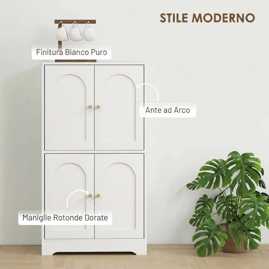 Credenza in Legno con Ante e Cassetti ¨C zephmum ¨C Bianco
