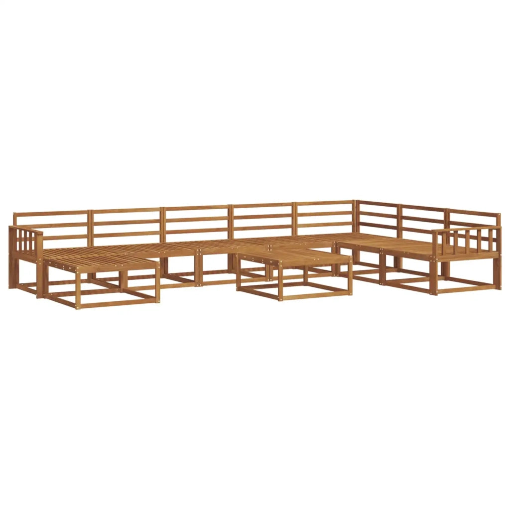 Set di divani da esterno 9 pcs Naturale