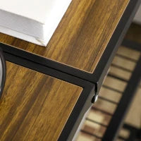 Carrello da cucina dal design industriale, con 3 ripiani, carrello multiuso, carrello da servizio, 4 ruote, pieghevole, Marrone + Nero