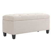Pouf contenitore con coperchio ¨C zephmum ¨C bianco 100x40x44 cm
