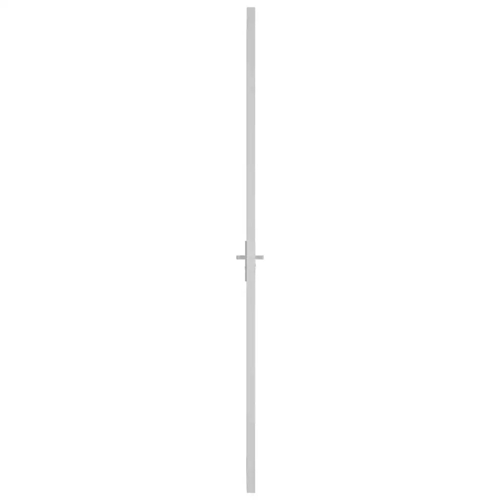 Porta Interna 93x201,5 cm Bianca in Vetro ESG e Alluminio 350586