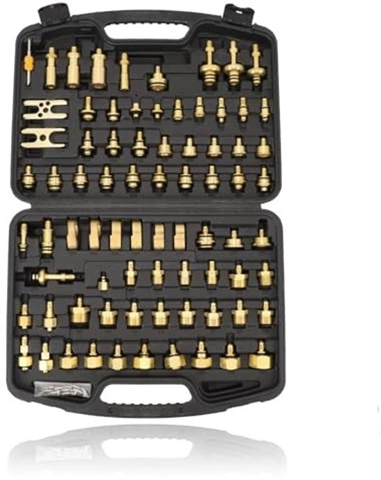 Kit di Detezione Fuga 77 pezzi - Detezione Fuga di Condizionatori - Multifunzionale - Materiale in Ottone Sottile - Ispezione Precisa - Utilizzo Lungo Termine - Tester di Fuga