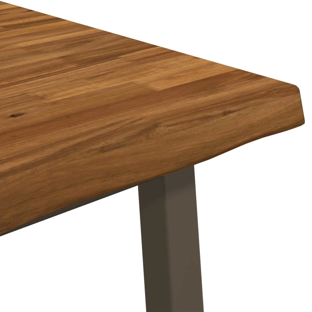 60 x 55 x 75 cm Legno di Acacia Massello Naturale e Caffè 937463