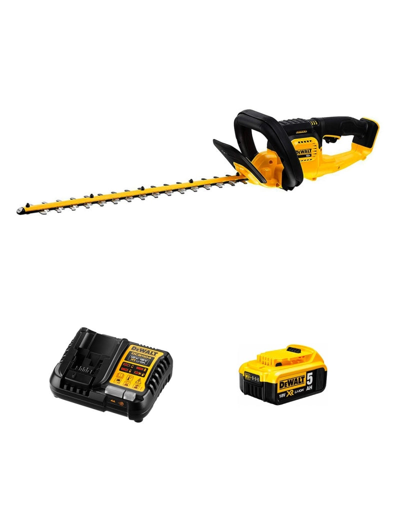 Tagliasiepi DeWALT DCMHT563P1 (1 x 5,0 Ah + DCB1104)