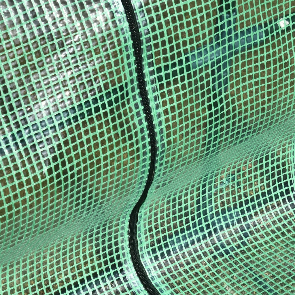 Mini Serra per Piante Impermeabile con 3 Ingressi Avvolgibili 400x100x80 cm Verde